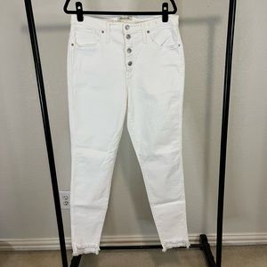 Madewell High-rise Skinny Jeans - Size 32T - White